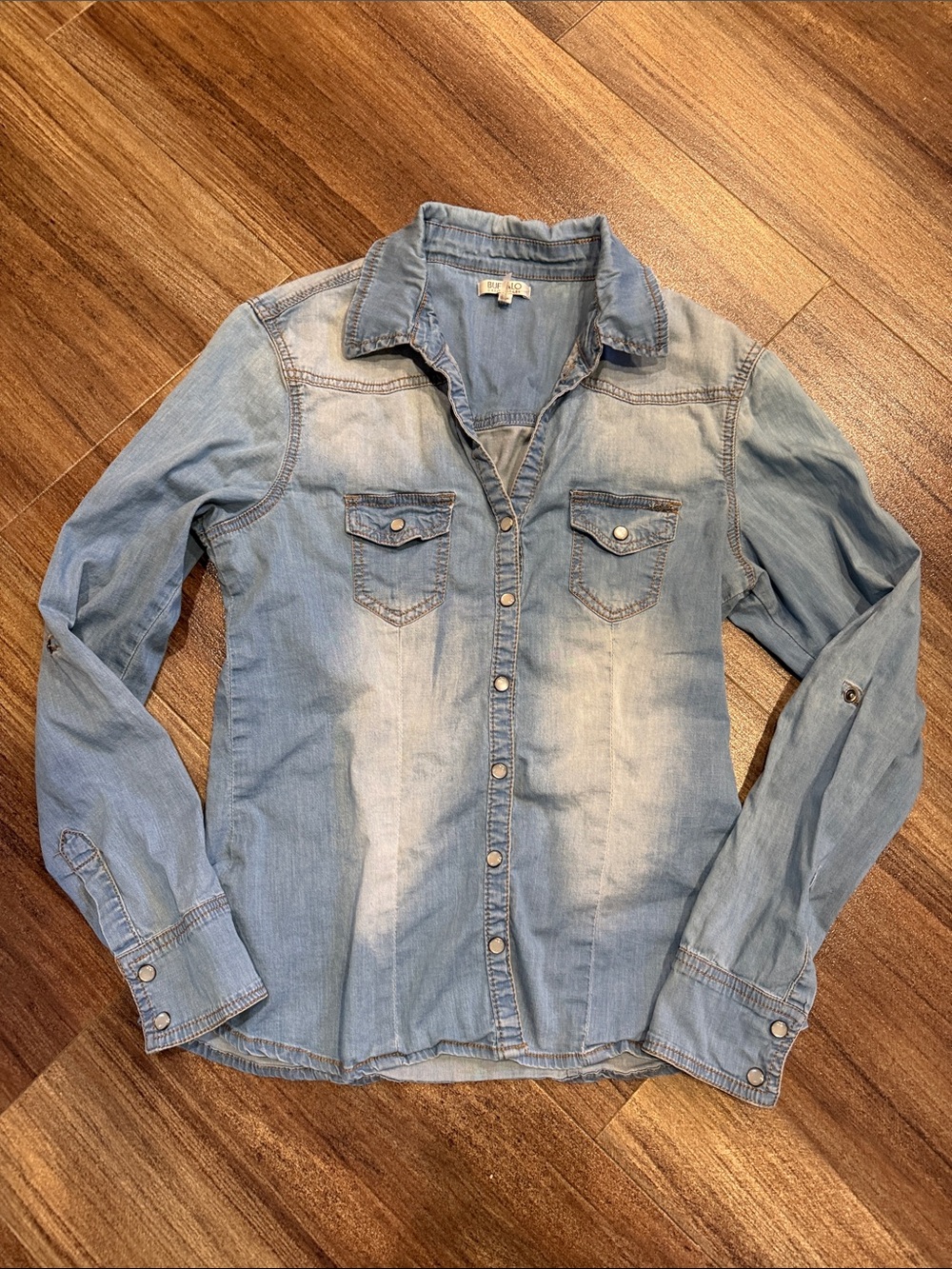 Buffalo David Bitton Light Blue Denim Shirt